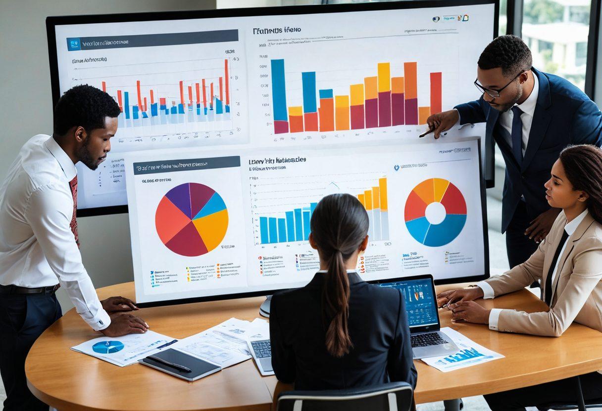 A thoughtful scene depicting a diverse group of professionals gathered around a table, examining insurance documents and laptops, with bright charts and graphs in the background. Include elements like a magnifying glass to symbolize scrutiny, a calculator for financial aspects, and notes with key insights on insurance tips. Soft, inviting colors to convey trust and expertise. 3D. vibrant colors.